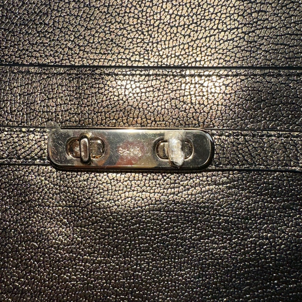 COACH F36502 Swagger Metallic Gold Pebble Leather Crossbody Swingpack Purse- O/S - Picture 3 of 13